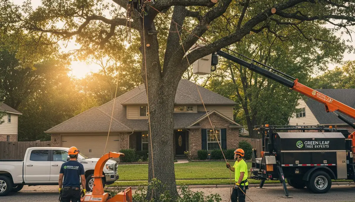 Arborist performing safe tree removal in Bradenton, FL for residential property maintenance