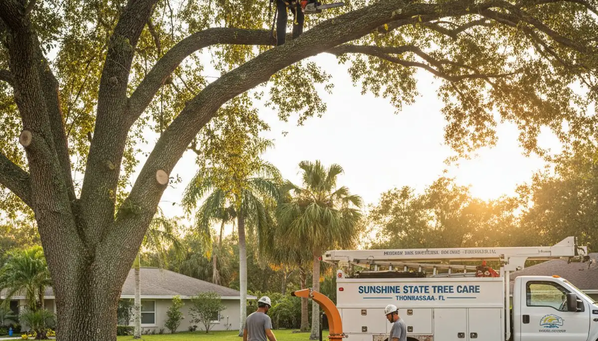 Professional tree removal service in Bradenton FL safely cutting and clearing residential trees